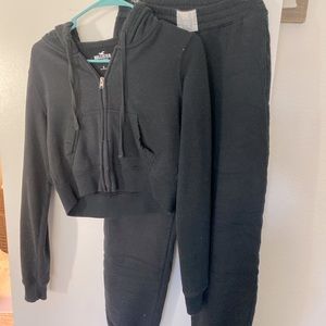 Hollister crop hoodie sweatpants matching set